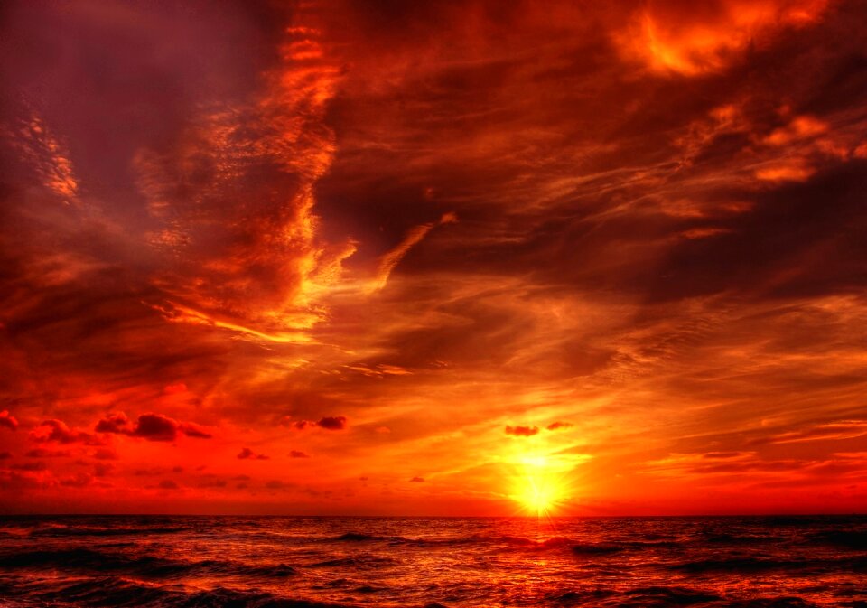 Summer sunset nature