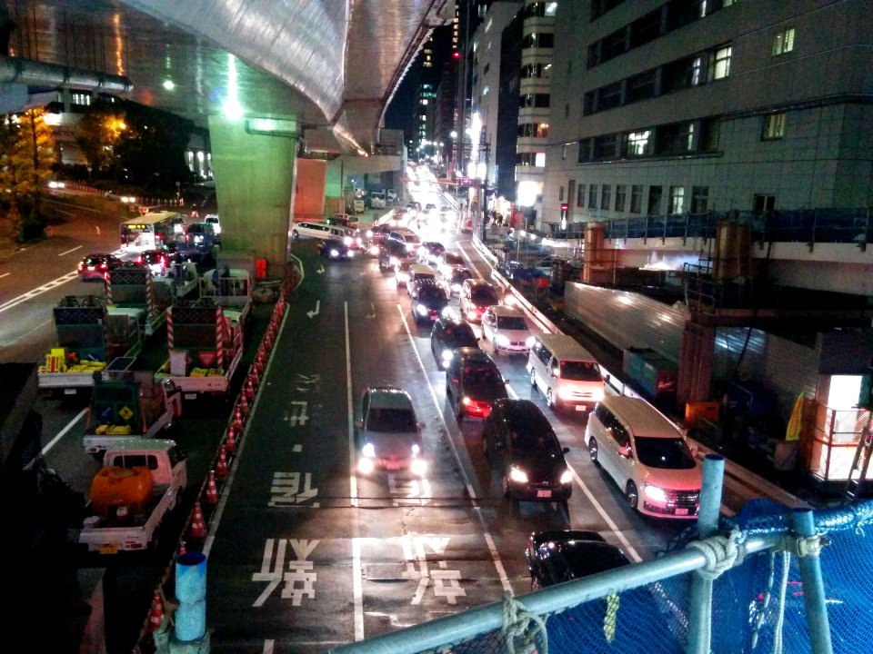 Pedestrian bridge construction in Shibuya, December 2018 4 photo