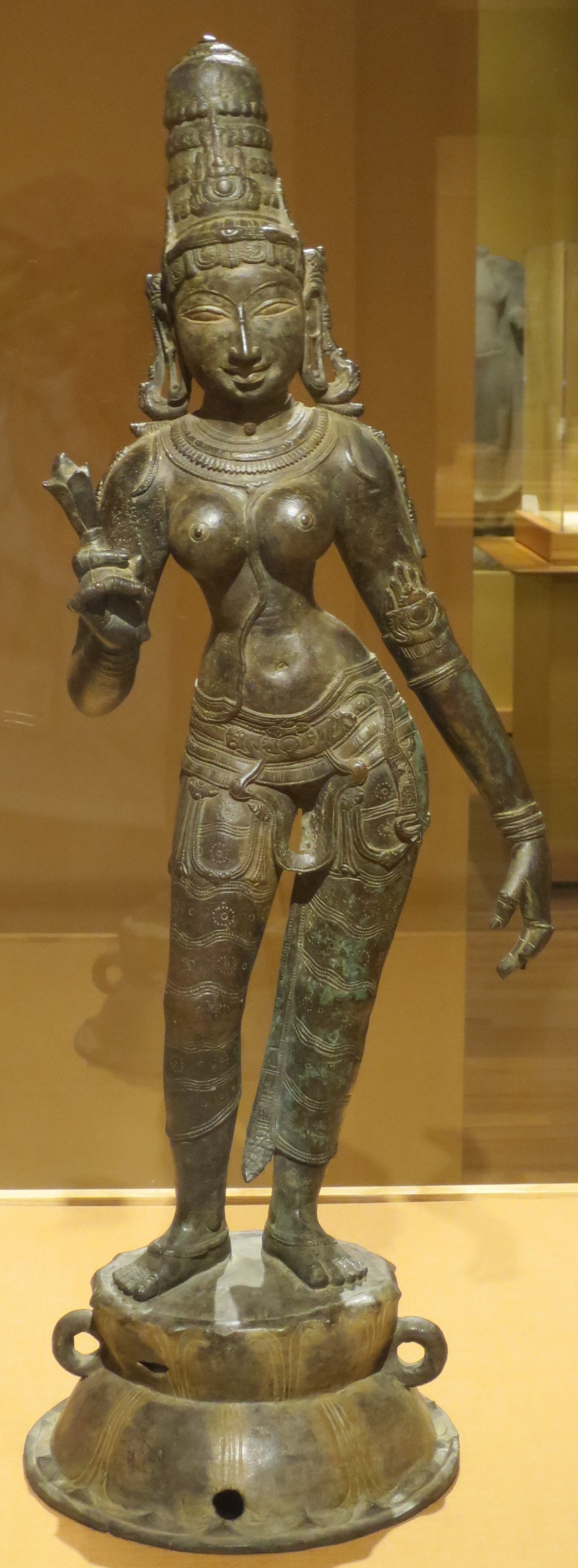 Parvati, India, Chola dynasty, 13th century, bronze, Honolulu Academy of Arts