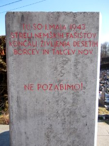 Partisan Monument in Pišece Cemetery 03
