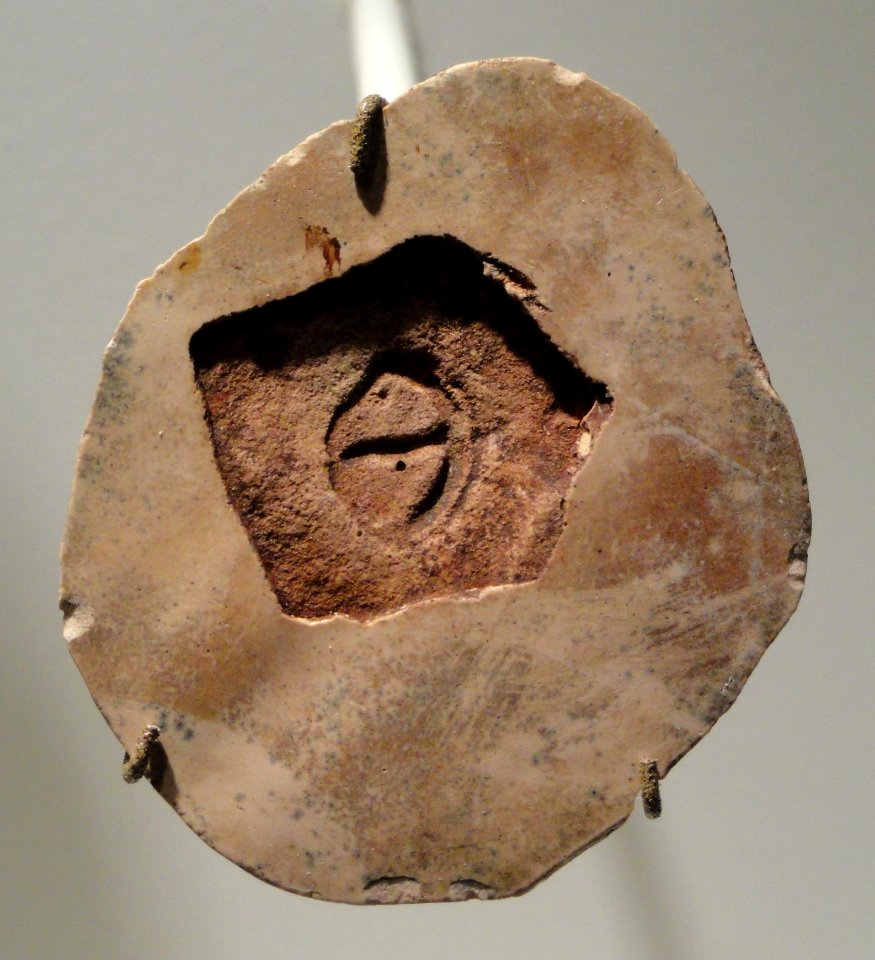 Parvancorina minchami, shield-shaped Ediacaran, Vendian, Ediacara Hills, south Australia - Houston Museum of Natural Science - DSC01390