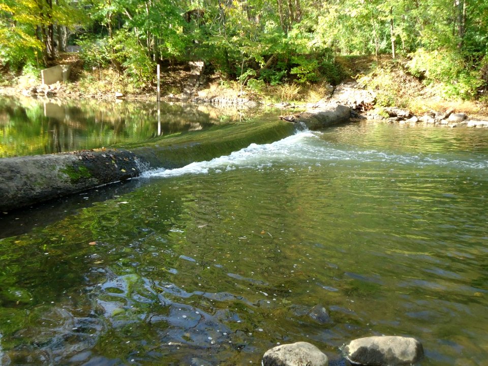 Passaic River NJ dam near Summit and Chatham