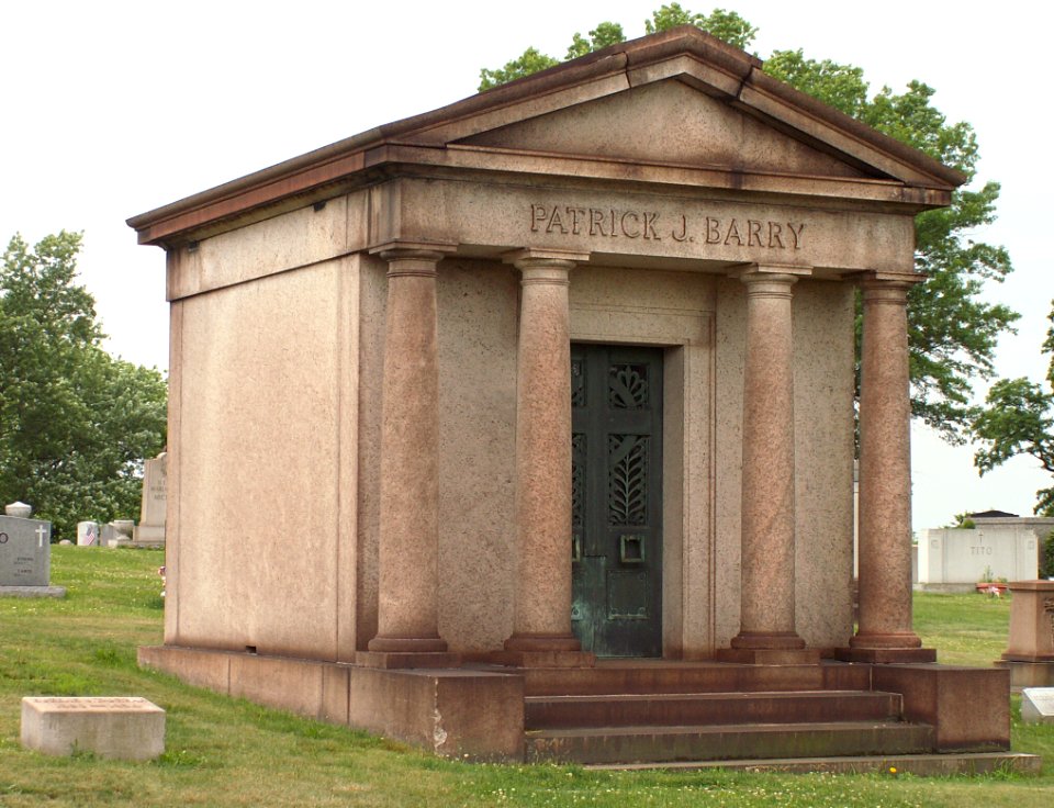 Patrick J. Barry Mausoleum, Calvary Cemetery, 2015-06-20, 02