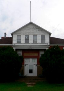 Patten School, Aurora Co, SD, front entrance 1