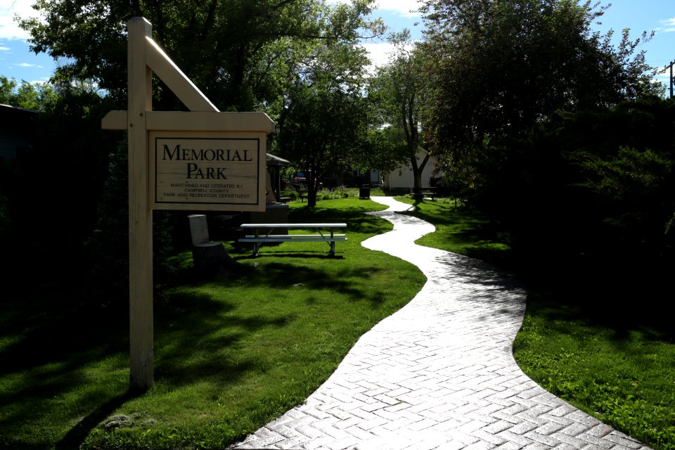 Path through Memorial Park in Gillette, Wyoming