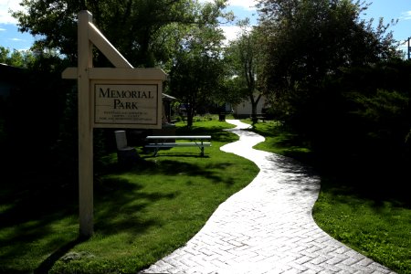 Path through Memorial Park in Gillette, Wyoming