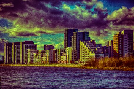 Buildings bank hdr photo