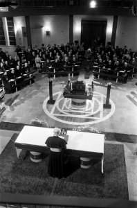 Pastoraal Concillie in Noordwijkerhout. Kardinaal Alfrink opende zitting, Bestanddeelnr 920-9616