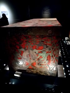 Patterns on Top of the Coffin with Painted Design on Vermilion Lacquer Coating, Hunan Museum, February 2018