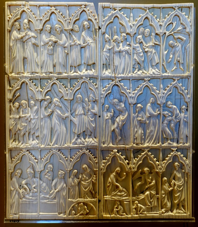 Passion of Christ diptych, probably France, 14th century AD, ivory - Vatican Museums - DSC00701