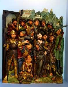 Passion relief by workshop of Niclaus Weckmann, Captive Christ, Ulm, Kreis Ulm, original c. 1520, this version 1625 by Caspar Strauss - Landesmuseum Württemberg - Stuttgart, Germany - DSC03065