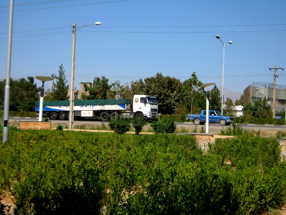 Passing trucks - Road 44 east of Iran - near Simorgh Culture house - Nishapur 2