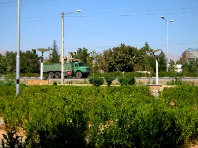 Passing trucks - Road 44 east of Iran - near Simorgh Culture house - Nishapur 3