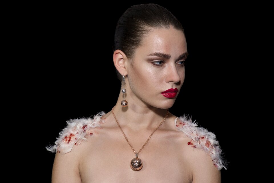 Make-up face beauty model