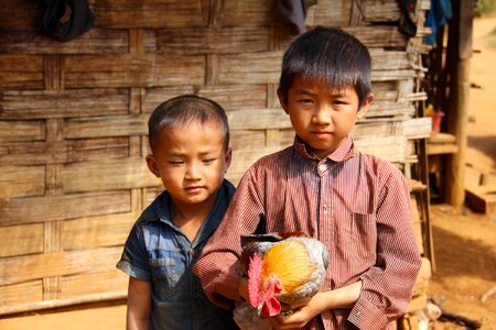 Happy walking laos photo