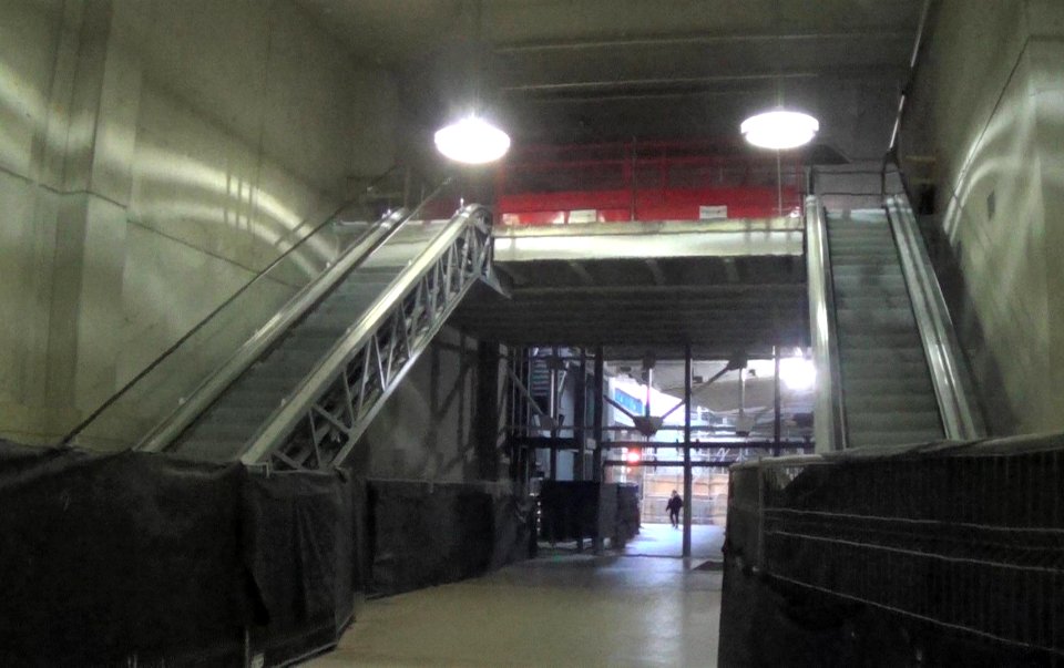 PATH Escalators Construction Scotiabank Arena