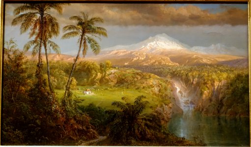 Passing Shower in the Tropics, by Frederic Edwin Church, American, 1872, oil on canvas - Princeton University Art Museum - DSC06957