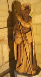 Périgueux (Fr), statue St.Jacques dans la chathédrale