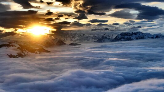 High salve austria sunset evening mood at mountain photo