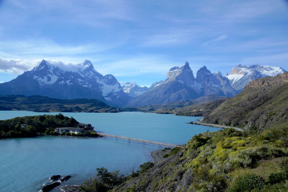 South america mountains lake