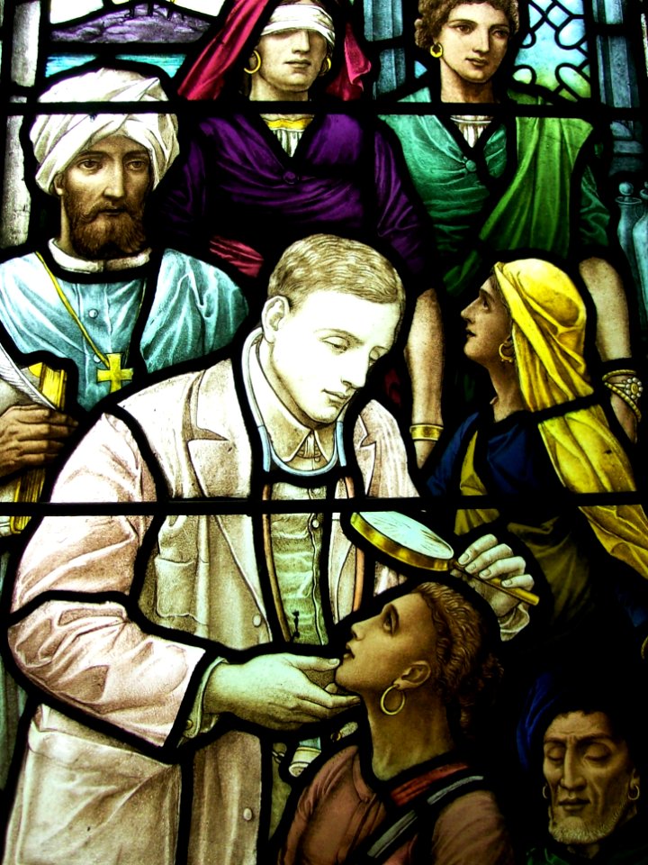 Owen memorial window, detail- Westham 02