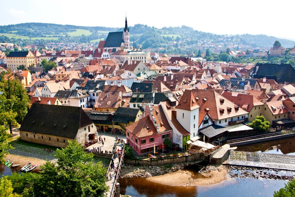 Czech republic krumlov view from above
