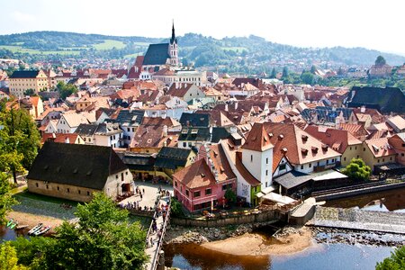 Czech republic krumlov view from above