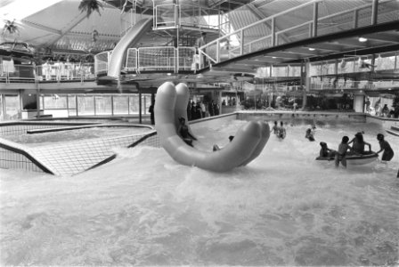 P. van Vollenhoven opende Tiki-golfbad in pretpark Duinrell, Bestanddeelnr 932-9396