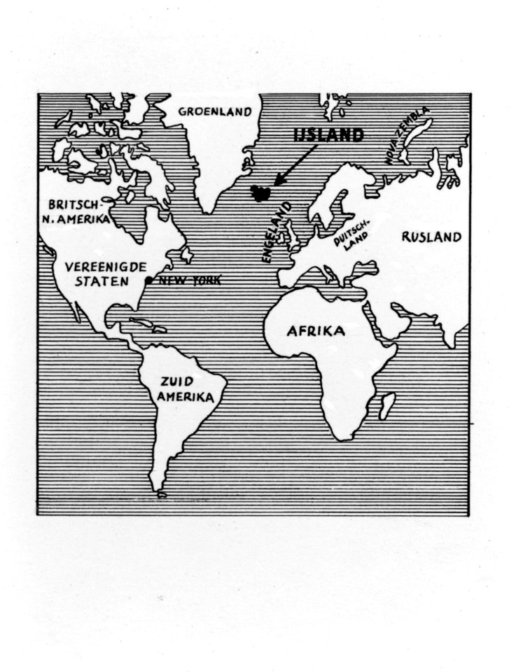 Overzichtskaartje waar ligt IJsland, Bestanddeelnr 190-0485