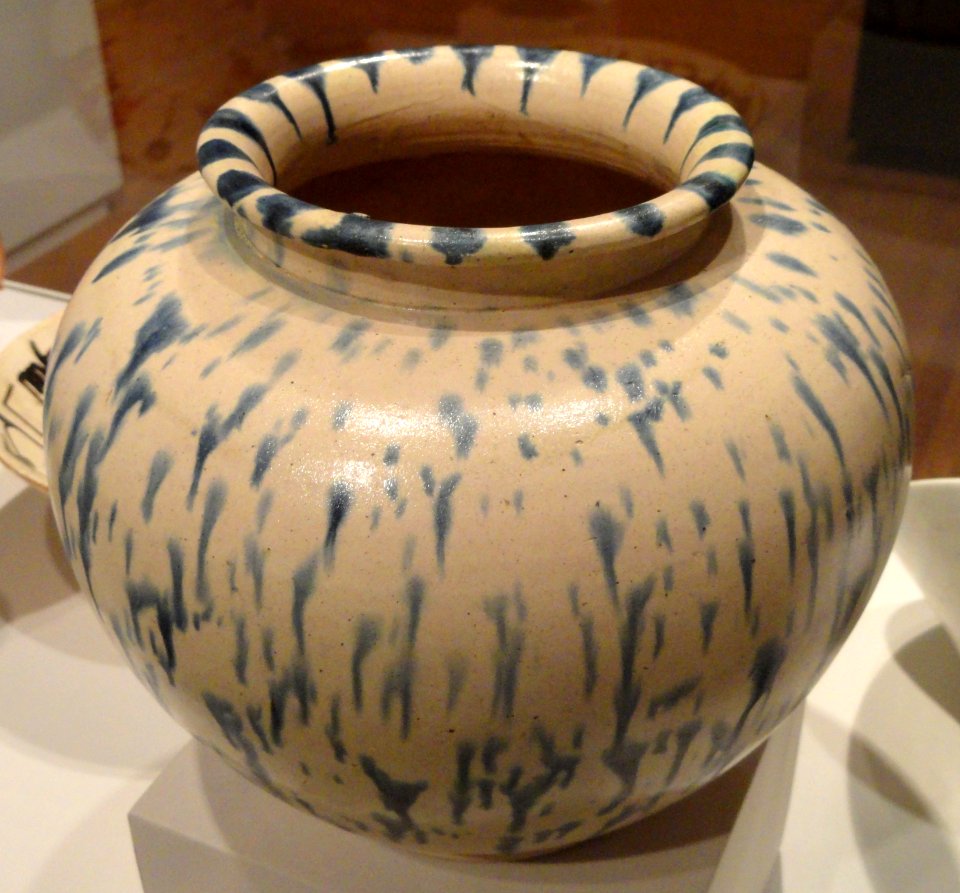 Ovoid Jar with Blue-Splashed Glaze, first half 8th century, Tang dynasty, China - Sackler Museum - DSC02470