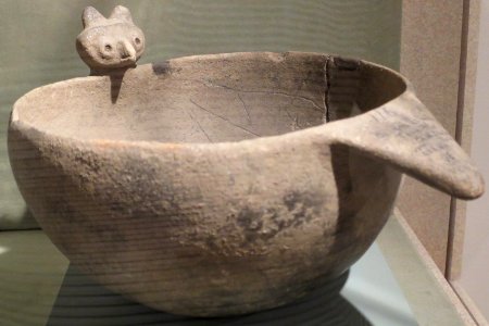 Owl effigy bowl, Mississippian people, c. 1000-1500 CE, Dayton Art Institute