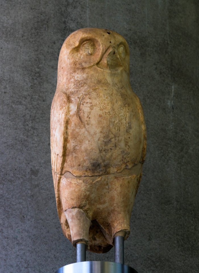 Owl of Athena, Acropolis museum, Athens, Greece-2