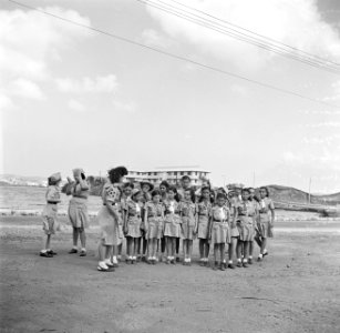 Padvinderij op Curaçao Op de achtergrond de Pasanggrahan, Bestanddeelnr 252-7612
