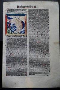 Page from Quaestiones super IV libros sententiarum, Petri Lombardi cum textu eiusdem, printed by Anton Koberger, Nuremberg, 1491 - Stadtmuseum Fembohaus - Nuremberg, Germany - DSC02099