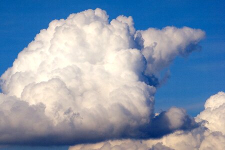 Blue clouds form white photo