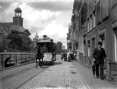Paardentram op de Oudegracht, Utrecht