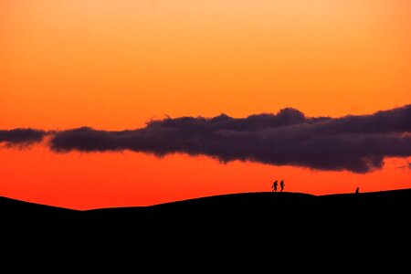 Canary islands gran canaria silhouettes photo