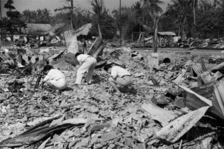 Padang-sector. Bezetting van Arnhemia. Ongeveer 73 huizen van Chinese eigenaren , Bestanddeelnr 276-3-3