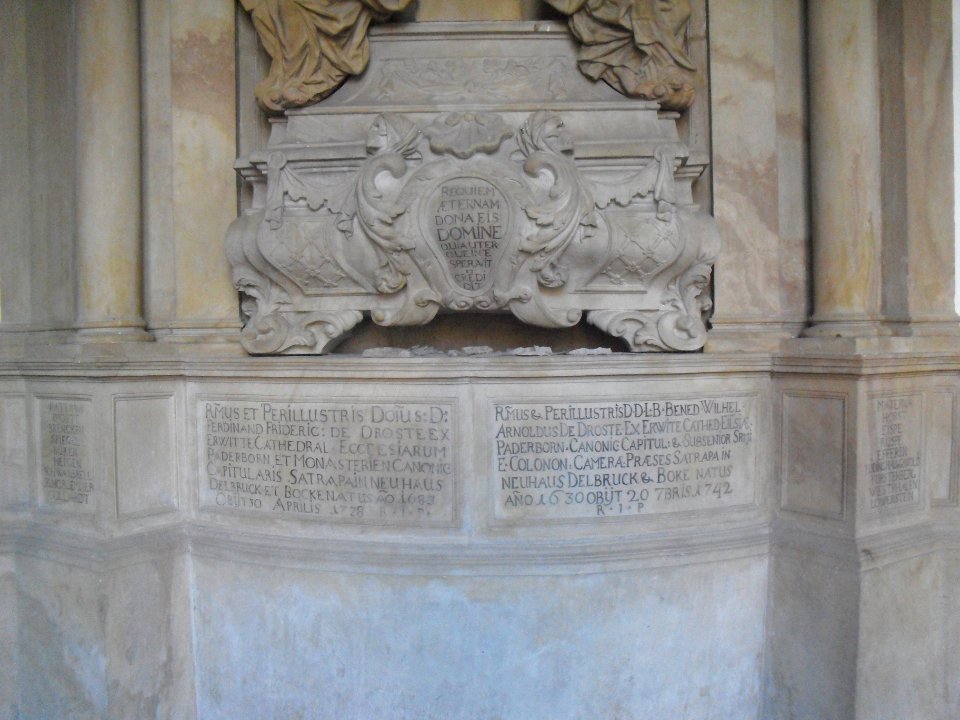 Paderborn - Dom - Droste zu Erwitte - Inschrift
