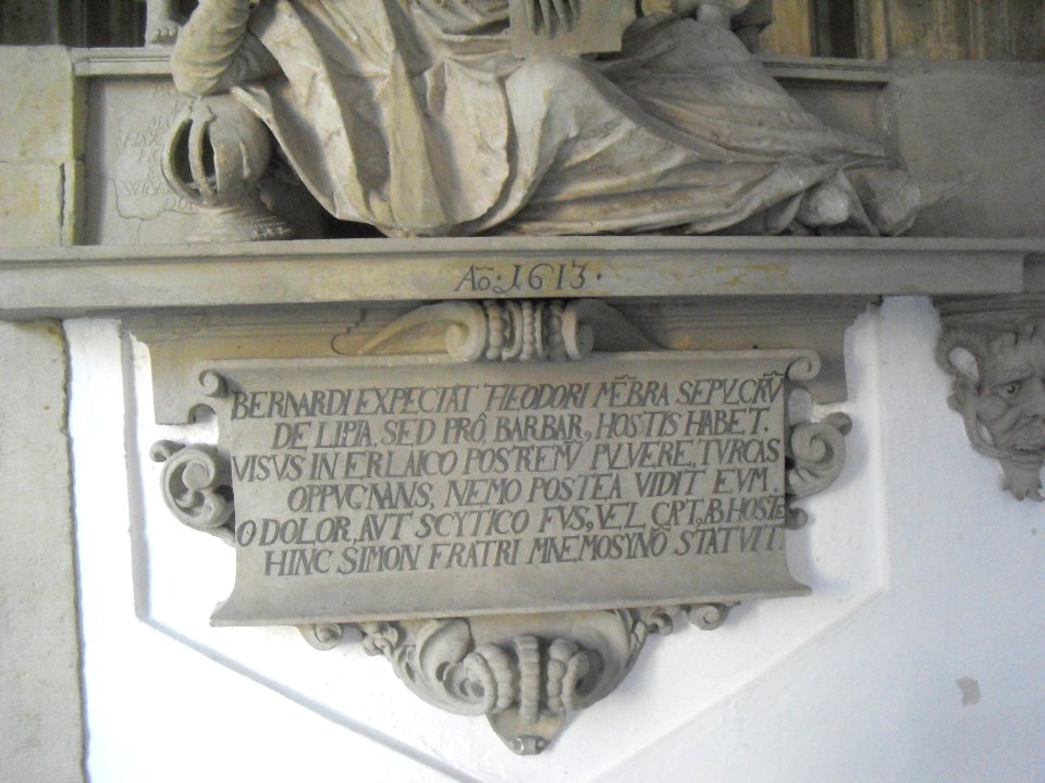 Paderborn - Dom - Epitaph Bernhard Theodor von der Lippe - Inschrift