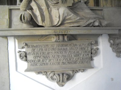 Paderborn - Dom - Epitaph Bernhard Theodor von der Lippe - Inschrift