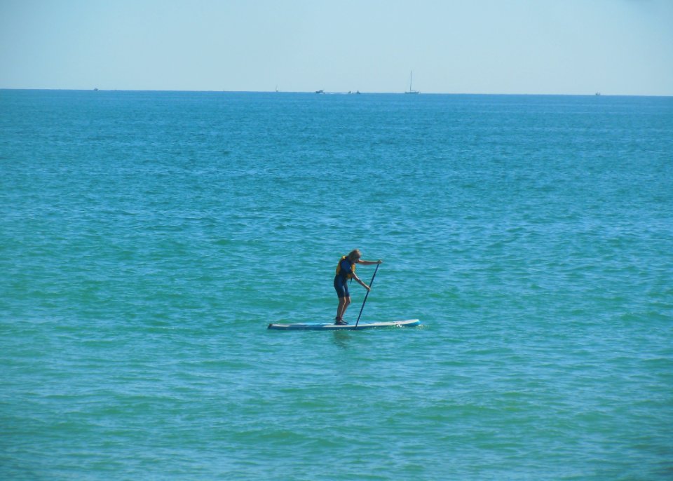Paddleboarder in the English Channel off Hove (September 2018)