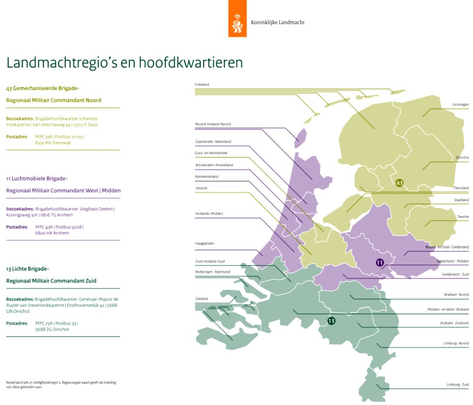 Overzichtskaart-landmachtregios-met-brigadehoofdkwartieren