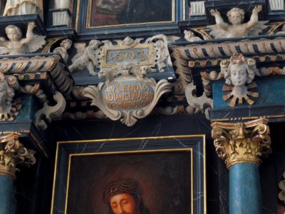 Paderborn - Dom, Kreuzaltar - Inschrift