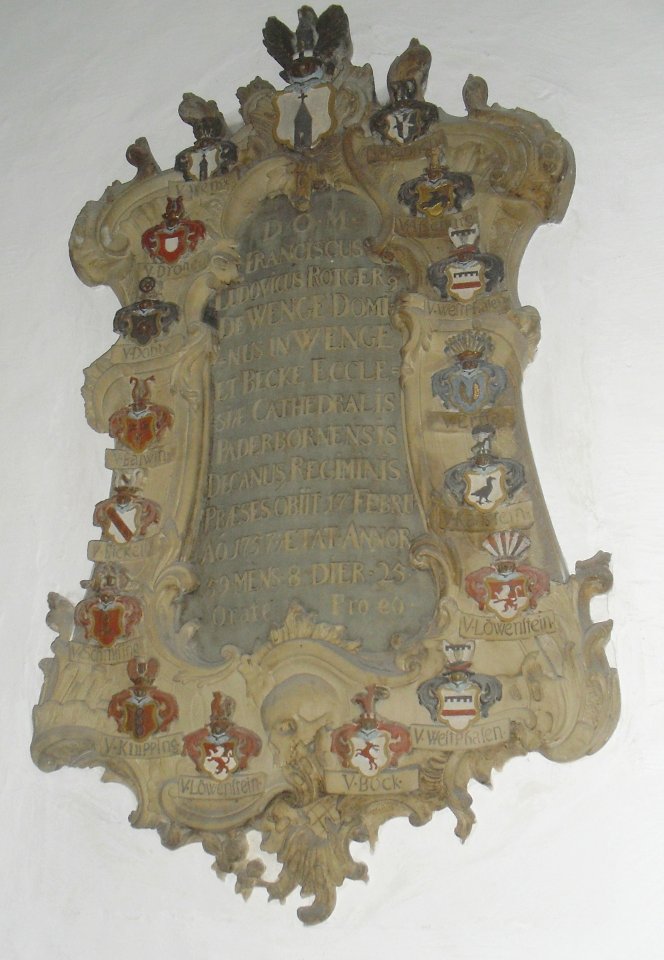 Paderborn - Dom - Epitaph Franz Ludwig Rotger von Wenge