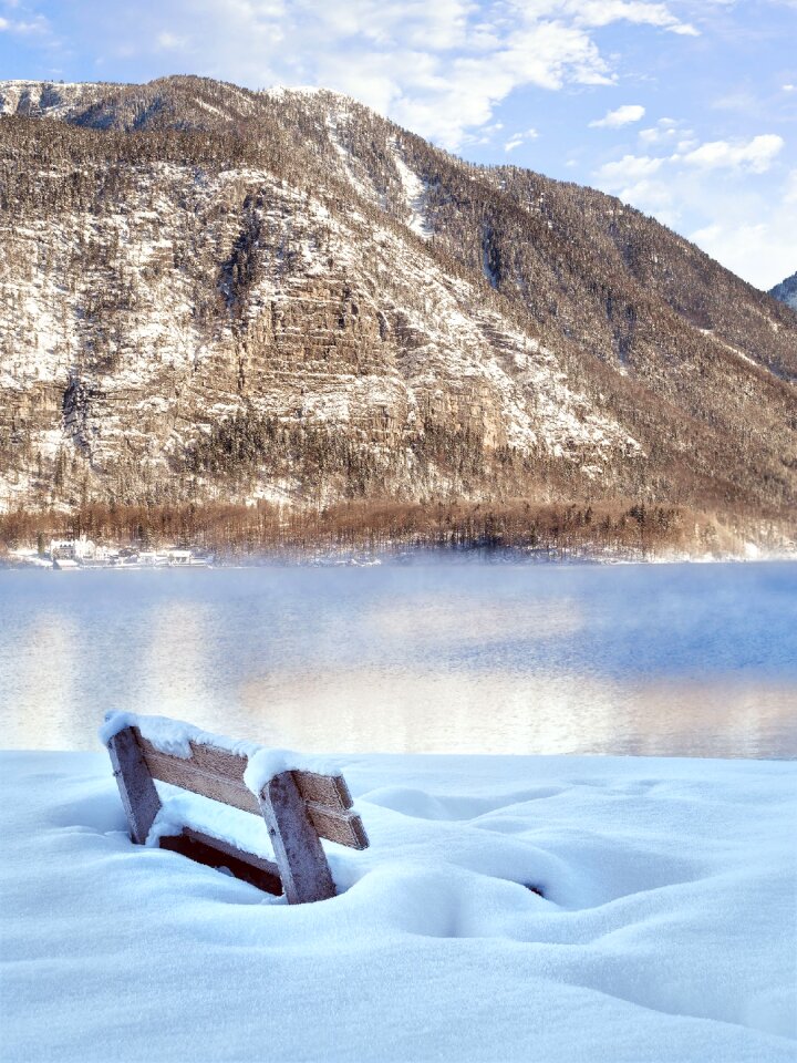 Hallstatt wintry winter magic