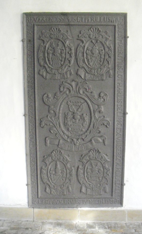 Paderborn - Dom - Grabplatte Moritz Lothar von der Lippe