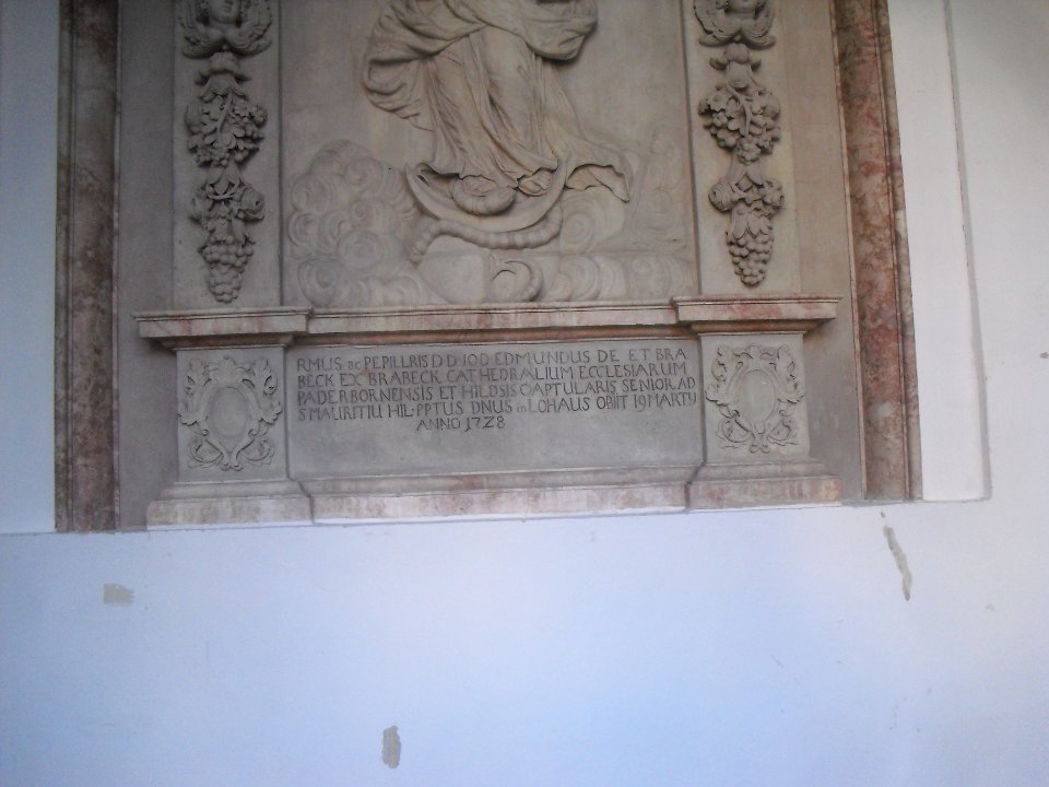 Paderborn - Dom - Epitaph Jobst Edmund von Brabeck - Inschrift