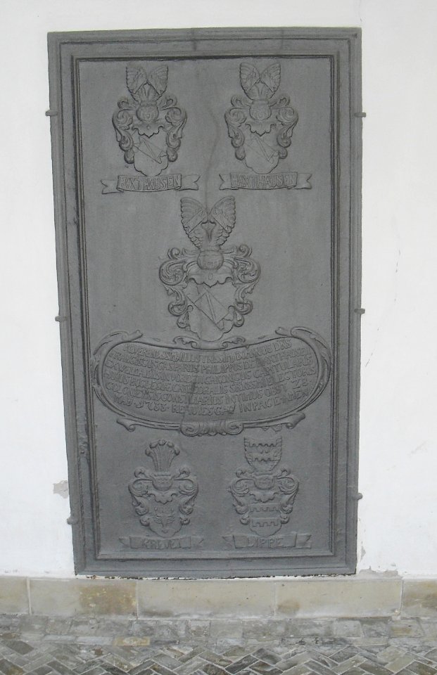 Paderborn - Dom - Grabplatte Franz Caspar Philipp von Haxthausen
