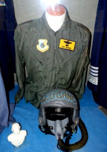 Pacific Air Forces jacket and helmet, Merrill McPeak exhibit - Oregon Air and Space Museum - Eugene, Oregon - DSC09899